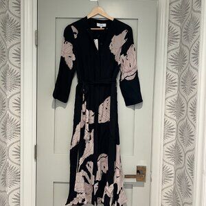 NWT Reiss Zana Floral Printed Midi Dress Size 4